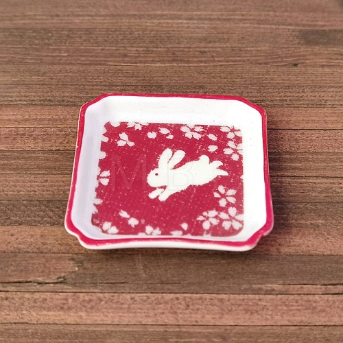 Mini Ceramic Rabbit Pattern Saucer PW-WG6F556-03-1