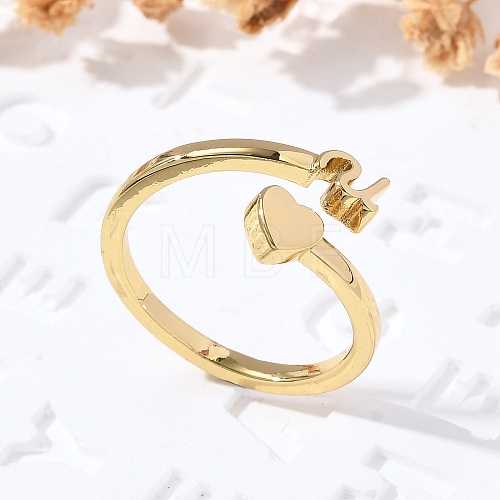 Brass Cuff Rings for Women RJEW-U044-U-1