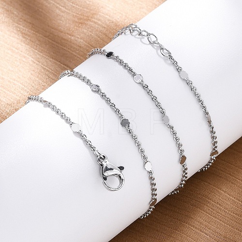 1MM Brass Cable Chain Necklace for Women Men KK-P302-02P-1