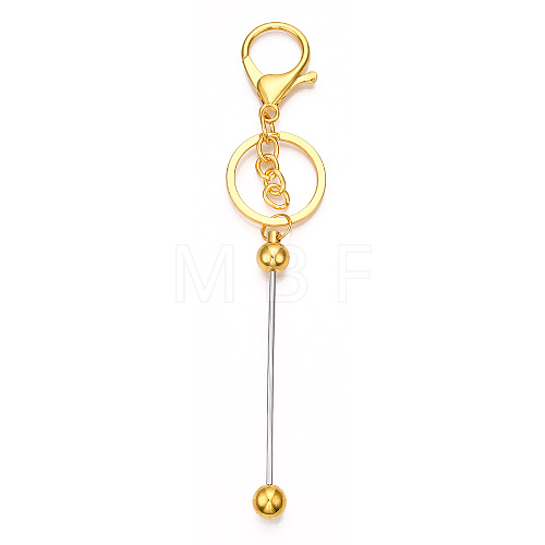 Alloy Bar Beadable Keychain for Jewelry Making DIY Crafts KEYC-A011-01G-1