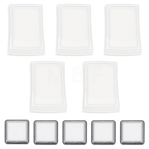 Gorgecraft 10Pcs 2 Styles Plastic Blank Ink Pads AJEW-GF0008-19-1