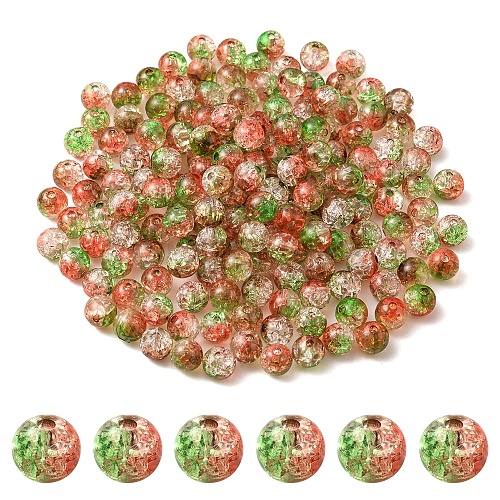 50G Transparent Crackle Acrylic Beads CACR-YW0001-01C-1