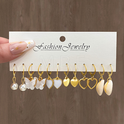 6 Pairs Alloy Hoop Earring Sets WG6DB3C-01-1