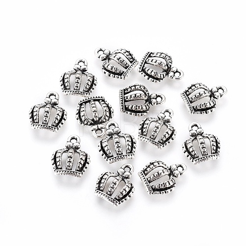 Tibetan Style Alloy Crown Charms EBB054Y-NF-1