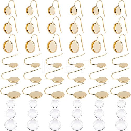 Unicraftale DIY Flat Round Dangle Earring Making Kits STAS-UN0034-77-1