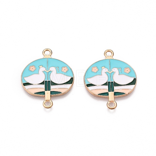 Alloy Enamel Pendants PALLOY-N176-29D-RS-1