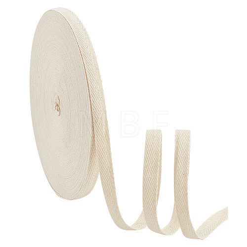 Flat Polycotton Twill Tape Ribbon OCOR-WH0066-92B-01-1