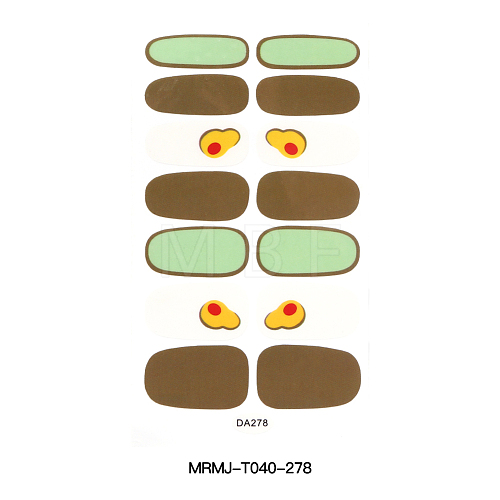 Avocado Full Cover Nail Wraps Stickers MRMJ-T040-278-1