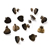 Brass Stud Earring Findings KK-E774-59AB-3