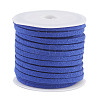 3x1.5mm Blue Flat Faux Suede Cord X-LW-R003-55-1