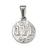 Textured 304 Stainless Steel Pendants STAS-A140-02P-1-1