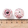 Round Resin Rhinestone Beads OACR-Z035-01B-3
