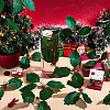 45Pcs Foam & Cloth Artificial Holly Leaves AJEW-SC0031-52A-4