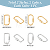 Unicraftale 4Pcs 4 Styles Ion Plating(IP) 304 Stainless Steel Screw Carabiner Lock Charms STAS-UN0053-33-3