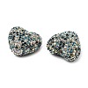 Sparkling Acrylic Heart Beads with Rhinestone Embellishment LS-OACR-NH0001-02B-03-2