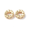 Brass Micro Pave Cubic Zirconia Spacer Beads KK-I702-35G-2