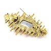Rectangle Alloy Rhinestone Brooches for Backpack Clothes JEWB-P042-06AG-2