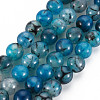Natural Dragon Veins Agate Beads Strands G-Q948-81C-8mm-1