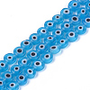Handmade Evil Eye Lampwork Beads Strands X-LAMP-S191-02A-05-2
