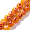 Handmade Millefiori Lampwork Beads Strands LAMP-G164-05D-1