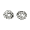 Brass Micro Pave Clear Cubic Zirconia Bead Caps KK-S350-09P-1