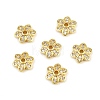 Brass Micro Pave Clear Cubic Zirconia Bead Caps CU-CBA6A75-30G-1