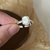 Brass with Moonstone Cuff Open Rings FS-WG4ACC0-06-1