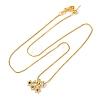 Brass Pave Colorful Cubic Zirconia Pendant Box Chain Adjustable Slider Necklaces NJEW-D348-03B-G-4