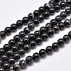 Natural Black Agate Bead Strands LS-G-G962-4mm-12-1