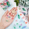 96Pcs 5 Style Two Tone Transparent Spray Painted Glass Pendants GLAA-SC0001-52-3