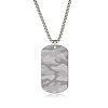 304 Stainless Steel Dog Tag Military Pendant Necklaces for Men WG22BD4-01-1