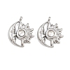 304 Stainless Steel Rhinestone Pendants STAS-Z166-24P-04-1