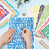 12 Sheets 12 Colors PVC Alphabet Number Stickers DIY-CP0008-66-3