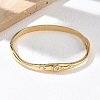 304 Stainless Steel & Rhinestone Hined Bangles for Women BJEW-Z178-08G-2