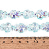 Electroplate Transparent Glass Beads Strands EGLA-N055-04A-02-4