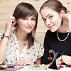 Acrylic Slant Back Single Earring Display Stands EDIS-WH0030-33A-5