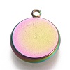 Ion Plating(IP) 304 Stainless Steel Pendant Cabochon Settings STAS-K202-03E-M-2