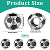 30Pcs Large Hole FootBall/Soccer Ball Alloy Enamel European Beads MPDL-SC0001-12-2