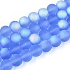 Frosted Transparent Glass Beads Strands LS-GLAA-T032-T8mm-MBB04-1