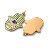 304 Stainless Steel Enamel Pendants STAS-U061-29G-2