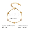 304 Stainless Steel Micro Pave Clear Cubic Zirconia Link Chain Bracelets for Women XX6576-22-1