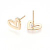 Brass Stud Earrings X-KK-S348-123-2