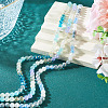 3Strands Electroplate Glass Beads Strands EGLA-TA0013-55-6