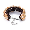 Natural Chip Mixed Stone Bracelets BJEW-F379-01-3