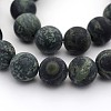 Frosted Natural Kambaba Jasper Beads Strands G-M272-13-6mm-1