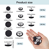 100Pcs 4 Styles 1-Hole Cloth Buttons BUTT-CY0001-09B-2