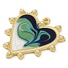 Smudge Pattern Alloy Pendants With ABS Imitation Pearls PALLOY-S034-03KCG-A-2