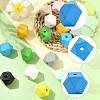 20Pcs 10 Colors Wood Beads WOOD-FS0002-57-3