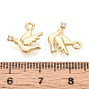 Brass Micro Pave Clear Cubic Zirconia Pendants KK-T078-07G-02-3