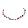 Mixed Gemstone Chips Beads Necklaces NJEW-JN04275-03-4